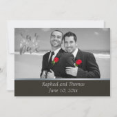 Elegant Gay Tuxedo Save the Date (Vorderseite)