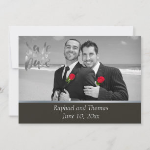 Elegant Gay Tuxedo Save the Date