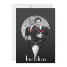 Elegant Gay Tuxedo Wedding Einladung