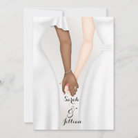 Elegant Gay Wedding Bride Holding Hands ethnisch
