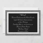 Elegant Gay Wedding Einladung mit zwei Tuxedos (Rückseite)