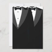 Elegant Gay Wedding Invitation Black Tie Einladung (Rückseite)