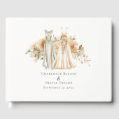 Elegant Gay Wedding Two Brils in Dress Gästebuch (Vorderseite)