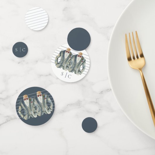 Elegant Gay Wedding Two Grooms Anzugs Bow Krawatte Konfetti (Gruppe)