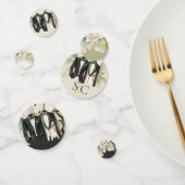 Elegant Gay Wedding Two Grooms in Anzügen Konfetti (Gruppe)