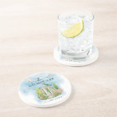 Elegant Gazebo | Blume taucht Hochzeit Luxus Getränkeuntersetzer (Seite)