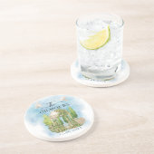 Elegant Gazebo | Blume taucht Hochzeit Luxus Getränkeuntersetzer (Seite)