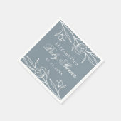 Elegant geätzte Blütendusche Blütendusche Serviette (Ecke)