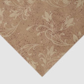 Elegant Geblüht Blätter Brown Grunge Seidenpapier (Ausschnitt)