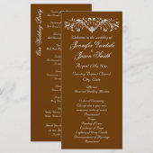 Elegant Geblüht Brown-Hochzeit im Herbst-Programme Programm (Vorne/Hinten)