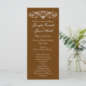 Elegant Geblüht Brown-Hochzeit im Herbst-Programme Programm (Stehend Vorderseite)