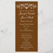 Elegant Geblüht Brown-Hochzeit im Herbst-Programme Programm (Vorderseite)
