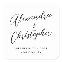 Elegant Geblüht Calligrafy Names Gastgeschenk Hoch