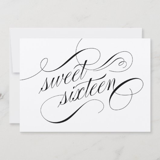 Elegant Geblüht formales Süß 16 Einladungen (Vorderseite)
