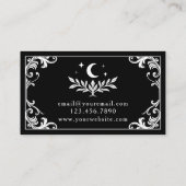 Elegant Geblüht Gotische Naturlehrer Visitenkarte (Rückseite)