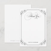 Elegant geblüht Kalligraphie Vintag vielen Dank Dankeskarte (Vorne/Hinten)