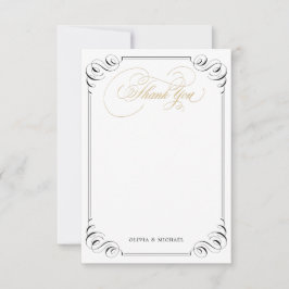 Elegant geblüht Kalligraphie Vintag vielen Dank Dankeskarte