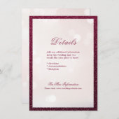 Elegant geblüht kalligraphische Hochzeitsdetails Begleitkarte (Vorne/Hinten)