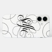 Elegant Geblüht Lettering Selfie Calligraphy Case-Mate iPhone Hülle (Rückseite (Horizontal))