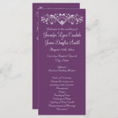 Elegant Geblüht Lila Hochzeitsprogramme Programm (Vorne/Hinten)