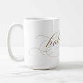 Elegant Geblüht Script Happy Holidays Gold Kaffeetasse (Links)