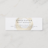 Elegant gebürstet mit Monogramm Mini Visitenkarte (Rückseite)