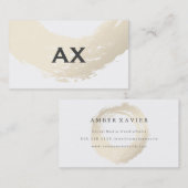 Elegant gebürstet mit Monogramm Visitenkarte (Vorne/Hinten)