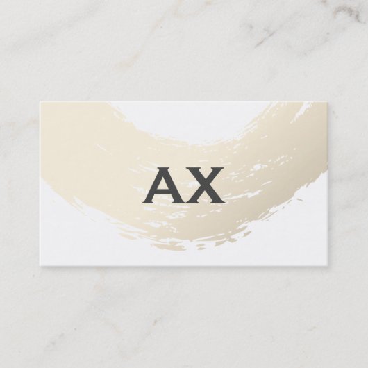 Elegant gebürstet mit Monogramm Visitenkarte (Vorderseite)