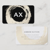 Elegant gebürstet mit Monogramm Visitenkarte (Vorne/Hinten)