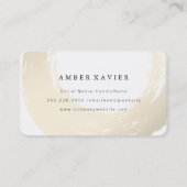 Elegant gebürstet mit Monogramm Visitenkarte (Rückseite)