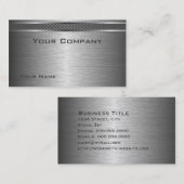 Elegant gebürstete Silver Corporate Business Card Visitenkarte (Vorne/Hinten)