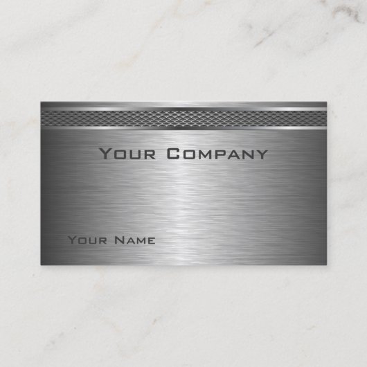 Elegant gebürstete Silver Corporate Business Card Visitenkarte (Vorderseite)
