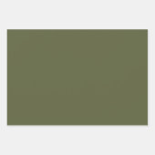 Elegant gedämmt grün Minimalistisch und elegant Geschenkpapier Set (Vorderseite 3)