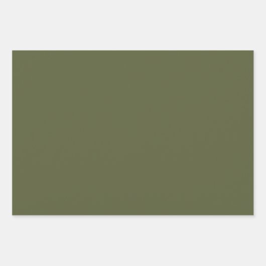 Elegant gedämmt grün Minimalistisch und elegant Geschenkpapier Set (Vorderseite 3)