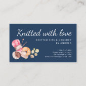 Elegant gegossen mit Liebe handgefertigte Garne Cr Visitenkarte (Vorderseite)