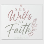 Elegant geht sie durch den Glauben, christlicher B Geschenkpapier (Flach)