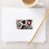 Elegant Geisha Return Address Label Adressaufkleber (Insitu)