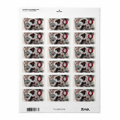 Elegant Geisha Return Address Label Adressaufkleber (Vorne)