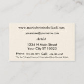 Elegant Gelb Beige Rose Blume Französischer Chic Visitenkarte (Rückseite)