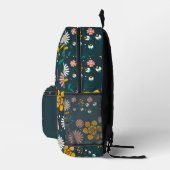 Elegant gelb-grün Hübsche Blüte mit Namen Bedruckter Rucksack (Rechts)