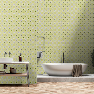 Elegant Gelb Grün Nebel Daisy Blume Kleine Tile Tapete