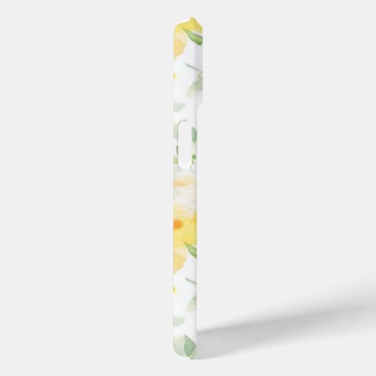 Elegant gelb pfirsichfarbene Aquarellblüte Case-Mate iPhone Hülle (Rückseite / Rechts)