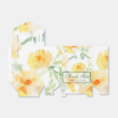 Elegant gelb pfirsichfarbene Aquarellblüte Geschenkschachtel (Ungefaltet)