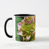 Elegant-gelb-rosa Hydrangea-Blume Mamas Tasse (Links)