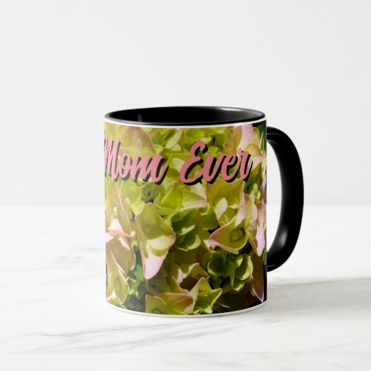 Elegant-gelb-rosa Hydrangea-Blume Mamas Tasse (VorderseiteRechts)