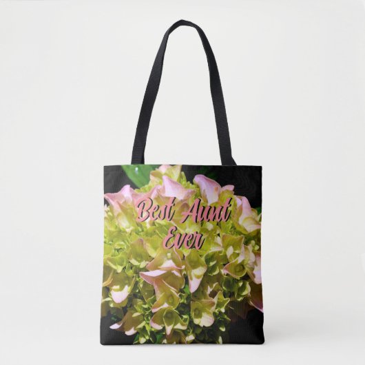 Elegant-gelb-rosa Hydrangea-Blume Tasche (Vorderseite)