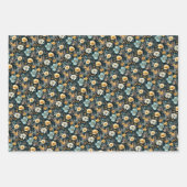 Elegant Gelb und Schwarz Geschenkpapier Set (Vorderseite 3)