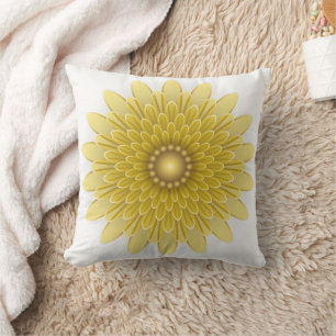 Elegant Gelbe Blume Kissen