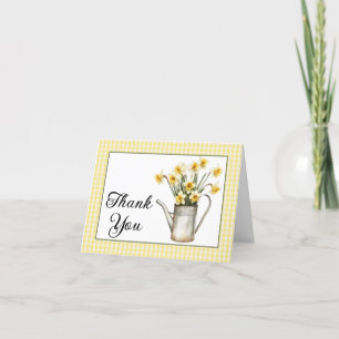 Elegant Gelbe Daffodien Blumenwasser kann Geburtst Dankeskarte