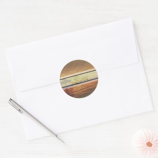 Elegant geliebte Hochzeitsticker Runder Aufkleber (Umschlag)